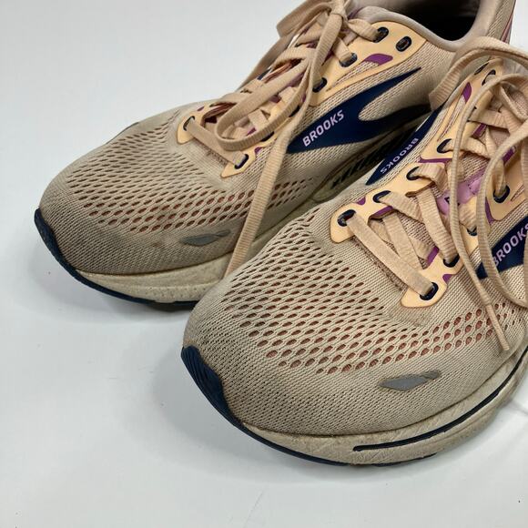 Brooks | Adrenaline GTS Running Shoe Sneaker Blush Pink Navy Womens 11.5 - Picture 3 of 8
